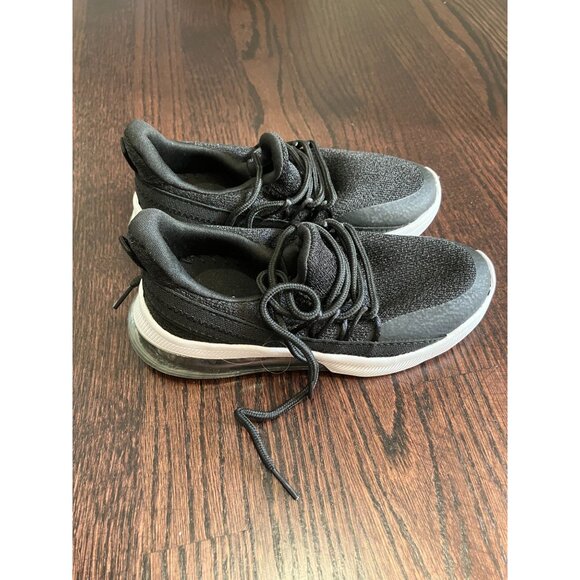 Link Kid's Athletic Walking Sneakers, Black/White, Size Kids 11 - Picture 3 of 5